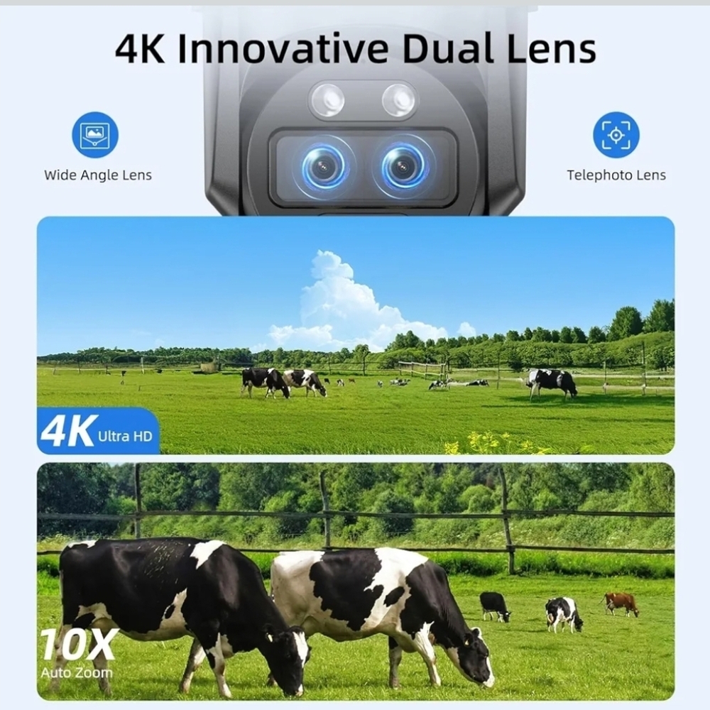 4k Dual Lens Wifi Security Camera - Picture 3 of 8